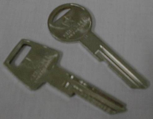 Mopar NOS Key Blank Set – 1968-1979 Ignition, Door & Trunk (2 Sets, 4 Keys)